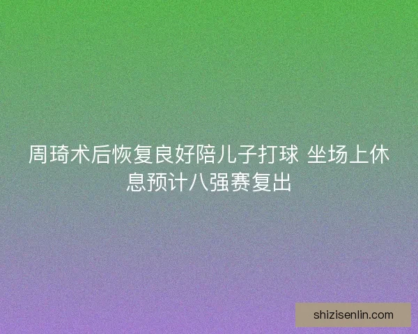 周琦术后恢复良好陪儿子打球 坐场上休息预计八强赛复出 周琦术后恢复良好陪儿子打球 坐场上休息预计八强赛复出